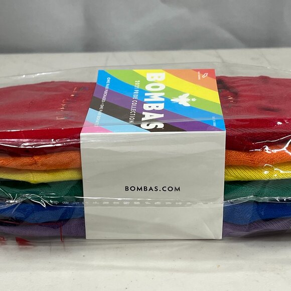 BOMBAS 6-Pack Rainbow 2021 Pride Collection Medium Unisex No-Show Socks NWT - Picture 2 of 5